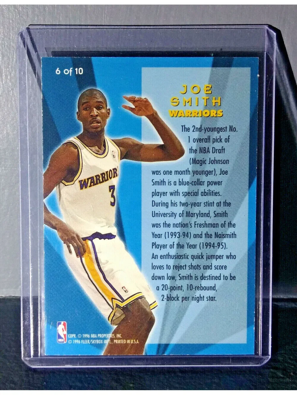 1995-96 Joe Smith Fleer Ultra All-Rookies #6 Basketball Card